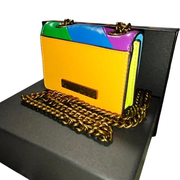 Kurt Geiger London micro kensington bag neon rainbow NWT - includes box - Picture 4 of 5